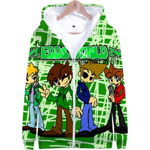 Eddsworld 3D Prints Zipper Hoodies Women/Men Fashion Long Sleeve Hooded Sweatshirt Hot Sale Streetwear Clothes