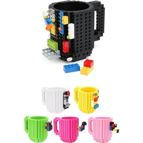 DIY Building Blocks Toy Assembled Coffee Mugs Cup Compatible Legoings Creative Kit Enlighten Toys for Children Gifts 350ml