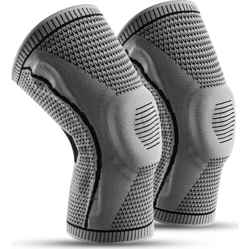 Kyncilor Knee Pads Patella Support Double Spring Thick Silicone Shock Absorption Stabilizes Soft Comfortable Basketball Running