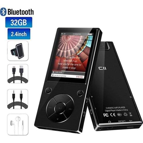 New Bluetooth4.2 MP3 Player Speaker 2.4Inch Screen metal hifi music player with fm radio eBook hifi walkman support usbmini SD