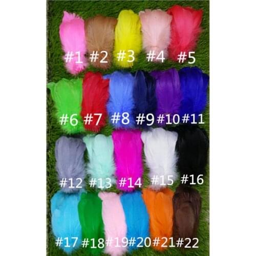 Wholesale 100 pc 5-7 inches / 13-18cm high quality natural goose feathers, white or custom color number