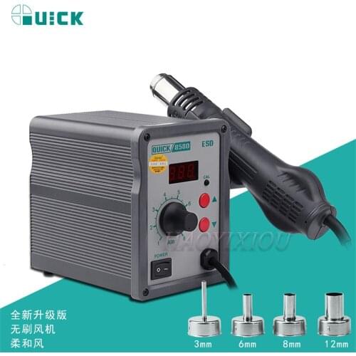 QUICK 858D Hot Air Soldering Station 700W Heat Air Gun Welding BGA SMD Rework Station With LED Digital Display Helical Wind