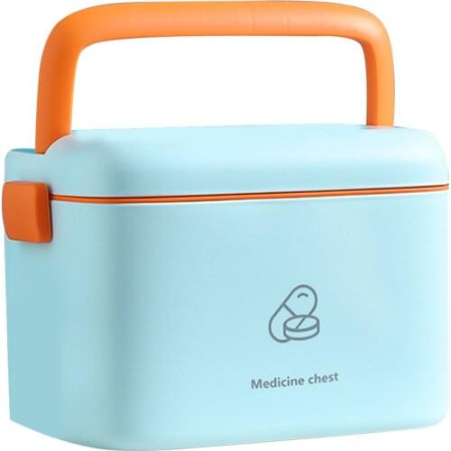 Portable Home Care Medicine Boxs Durable First Aid Box Multilayer Plastic Storage Box Travel Accessories 24*16*15.5cm-WT