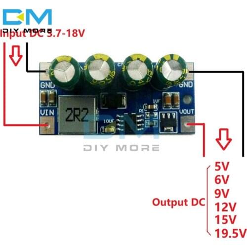 60W DC 3.7V-18V to 5V 6V 9V 12V 15V 19.5V DC-DC Boost Converter Step Up Board for lead acid Car cigarette lighter PLC LED