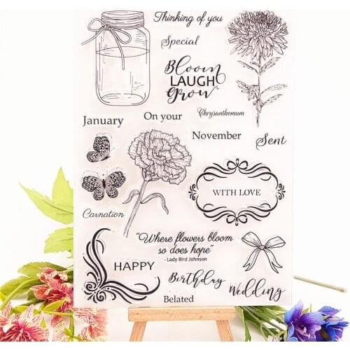 15*21CM Hot selling Wishing bottle transparent seal clear stamp silicone seal roller stamp DIY scrapbook album / card production
