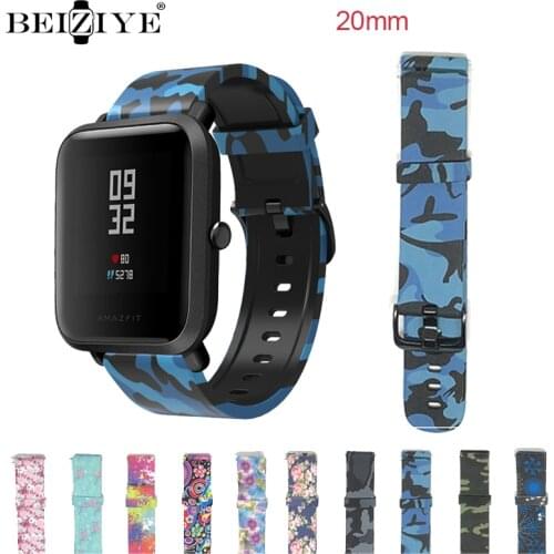 20mm Strap For Samsung Galaxy watch 4/3 41mm Galaxy watch active 2/Gear S2 Colorful Silicone band For Huawei watch GT/2/2e 42mm