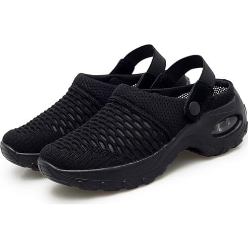 Outdoor Walking Slippers Women Casual Breathable Mesh Shoes Increase Cushion Sandals Non-slip Platform Sandal Chaussures Femme