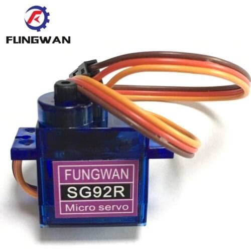 1 Piece SG92R Micro 9g Servo Nylon Carbon fiber Gears Replace SG90 For RC Model Aeromodelling Helicopter Parts