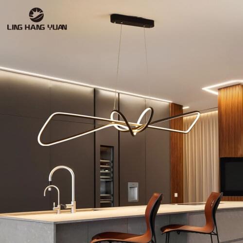 Modern Led Pendant Light for Dining room Kitchen Living room Gold&Black Home Ceiling Led Pendant Lamp Indoor Lighting Fixtures
