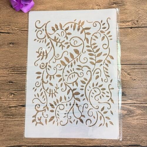 Vintage Floral Border A4 Decorative Stencils 29cm DIY Wall Painting Scrapbook Coloring Embossing Albumfor painting and decor