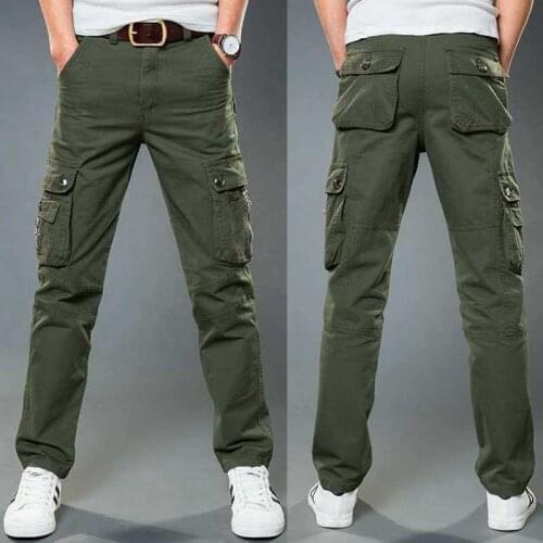 Ymwmhu Camouflage Breathable Cotton Pants Men Multi-pocket Autumn Trouser Streetwear Fashion Male Trousers Plus Size Cargo Pants