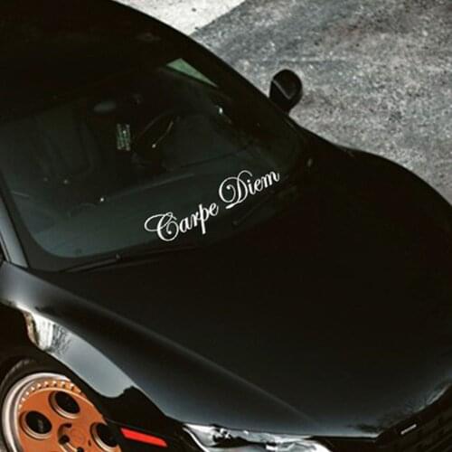 Funny Carpe Diem KKs Cover Scratches Car Sticker Bumper Window Windshield Accessories Pvc 40cm X 9cm