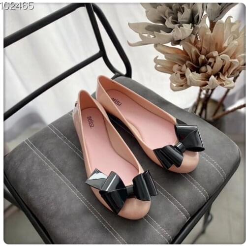 Melissa Bow 2020 New Women Flat Sandals Brand Jelly Melissa Shoes For Women Solid Sandals Female Jelly Shoes Mulher