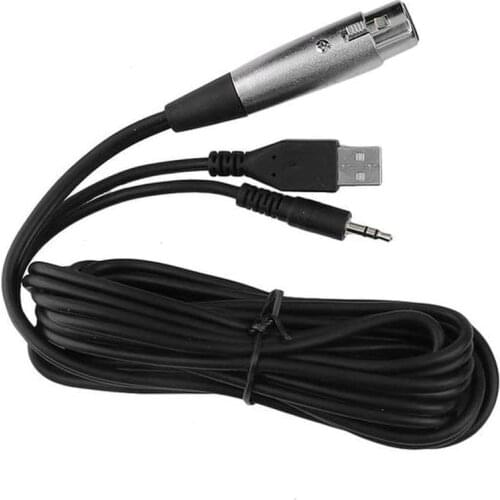 Microphone Audio Cable, USB With 3.5mm Double Cable For MK F100TL MK-F200FL MK F200FL Xlr Cable