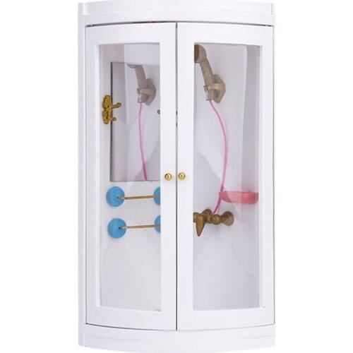 1/12 Scale Dollhouse Miniature Furniture Bathroom Shower Model Set