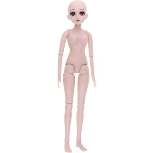 1:3 Fashion Ball Jointed Female Doll Body Make Up Awaking Head for 1/3 BJD Doll Changing Kit Replacement Parts (No Music)