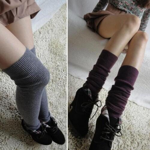 1 Pair Knitted Women Leg Warmers Long Wool Boot Cuffs Crochet Boot Socks Knitted Gaiters BeenWarmers Winter Autumn Ladies BAC318
