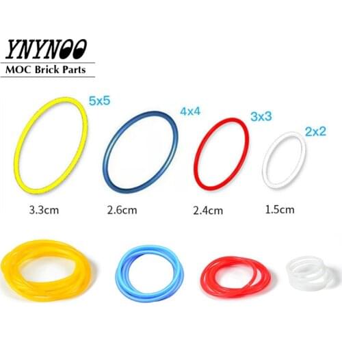 10-20pcs Compatible 85543 85544 85545 85546 High-Tech Rubber Band 2x2 3x3 4x4 5x5 MOC Building Blocks Bricks Parts Toys for EV3
