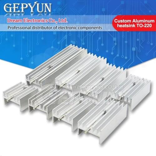 10pcs cooling aluminium plates TO-220 white dissipation With needle/Without needle Radiator Custom Aluminum heatsink
