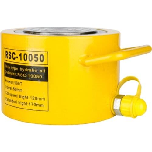 100 Ton Short Type Hydraulic Cylinder RSC-10050 Hydraulic Jack Stroke 50mm Need To Be Used with Hydraulic Pumps