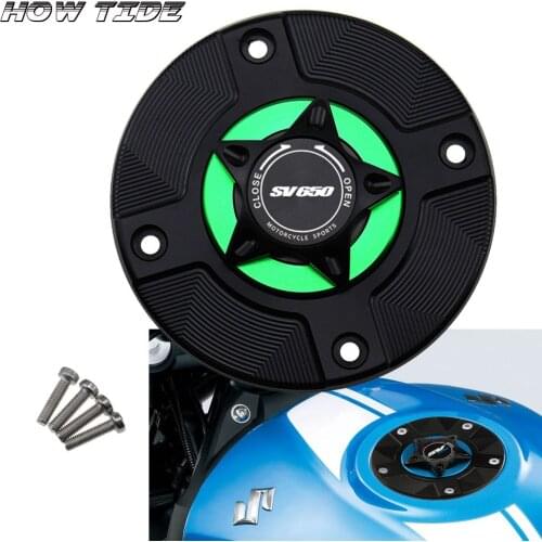 108mm Aluminum Motorcycle Fuel Tank Gas Cap Cover Keyless for SV650 SV 650 1999-2002 CNC Quick Release Cover