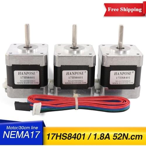 3pcs Free shipping For 3D Printer 17HS8401 for Titan extruder 4-lead Nema 17 42x48mm 1.8A