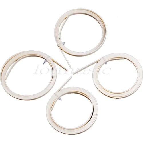 4pcs Ivory White Guitar ABS Bindings Purflings Strips 6x1.5mm thick