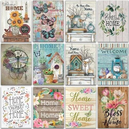 5D Diamond Painting Cartoon flower butterfly Full Square&Round Diamond embroidery Cross stitch Diamond mosaic Paint home decor