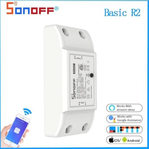 SONOFF Basic R2 Smart Switch WiFi Wireless eWeLink Home DIY Modules Support Alexa Google Home Voice Control Remote Timing Switch