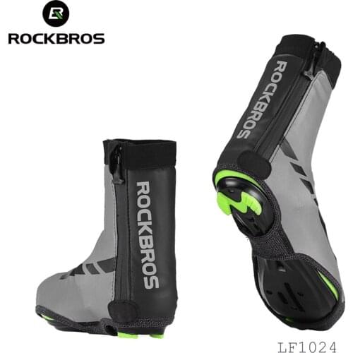 ROCKBROS bicycle shoes cover waterproof reflective cycling shoe cover rainproof windproof toe cover road mountain bike overshoes