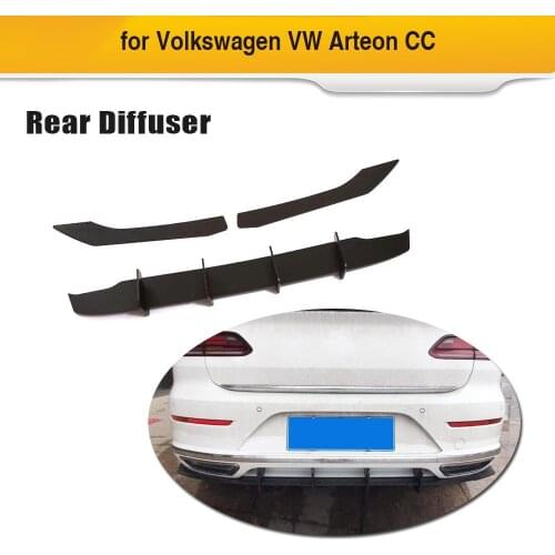 Black ABS Car Rear Bumper Diffuser Lip For Volkswagen VW CC Arteon 2019 2020 Car Rear Diffuser Spoiler