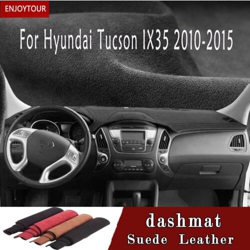 For Hyundai Tucson IX35 2010 2011 2012 2013 2014 2015 Suede Leather Dashmat Dashboard Cover Pad Dash Mat Car-styling Accessories