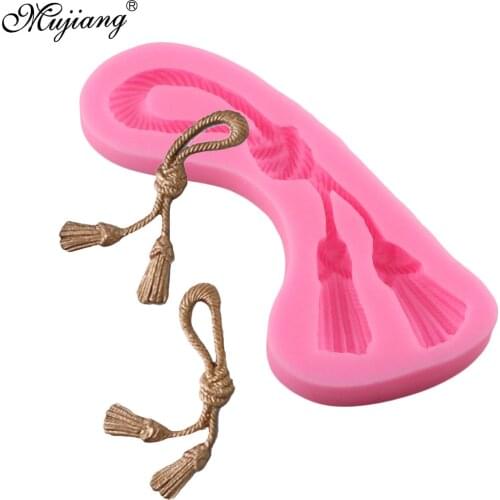 European Style Curtain Hemp Rope Knot Cake Border Silicone Mold Candy Clay Chocolate Molds Wedding Fondant Cake Decorating Tools