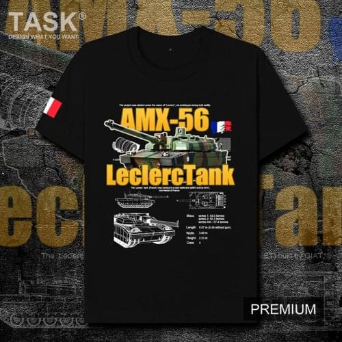 French Army AMX56 Leclere Tank Printed T-Shirt Summer Cotton Short Sleeve O-Neck Mens T Shirt New XS-3XL
