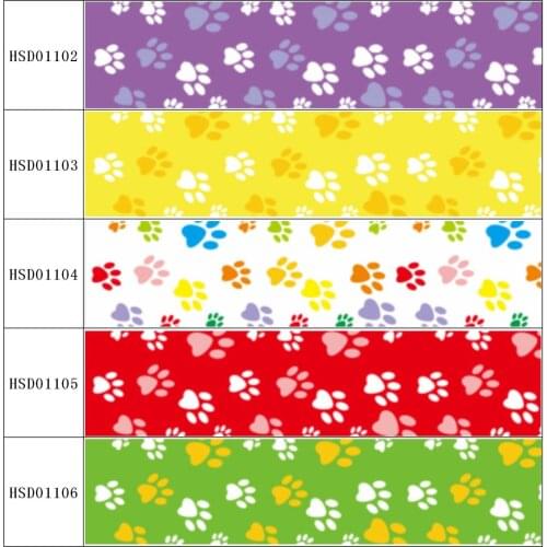 HSDCraft Free shipping 25MM 38MM 75MM Heat Transfer Printed Grosgrain ribbon for diy hair bow