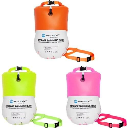 20L Swimming Buoy with Dry Bag Multifunctional Inflatable Good Visibility Swimming Buoy for Water Sports Lovers Accessories