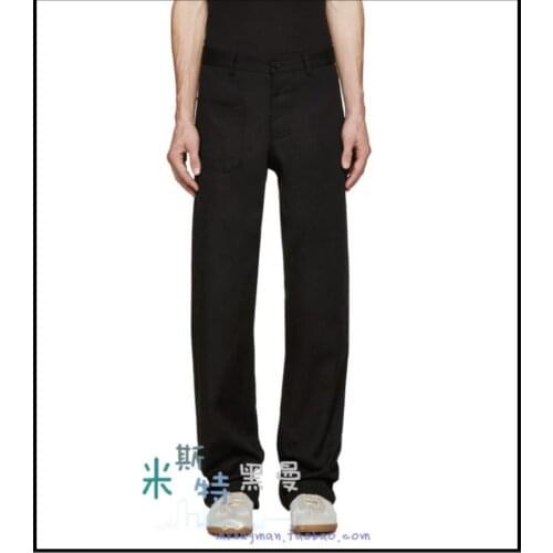 Men Wide Leg Pants Raf Fashion Loose Straight Pants Vintage Pocket Trousers Fat Leg Pants Hairstylist Pants Costumes 27-44