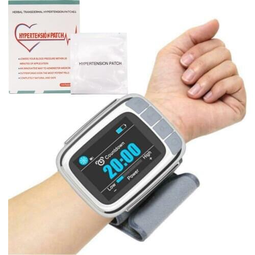 24 Diodes 650nm 808nm Wrist Watch Type Cold Laser Therapy LLLT Pain Relief Control Diabetes High Blood Pressure Rhinitis