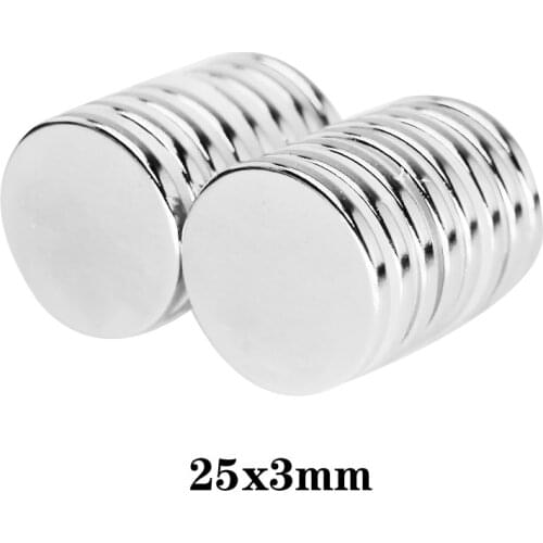 2~50pcs 25x3 mm N35 Round Magnets 25mm*3mm Neodymium Magnet disc 25x3mm Permanent NdFeB Super Strong Powerful Magnetic 25*3 mm
