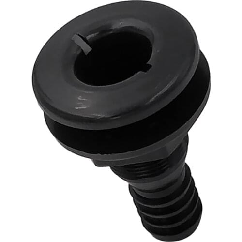 Nylon Plastic Barbed Standard Length 1" Straight Thru-Hull ConnectorBlack