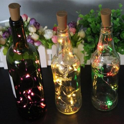 CARPRIE New LED Cork Shaped 20 LED Night Fairy String Light Kork Licht Wine Bottle Lamp Party Celebration 22JUL10