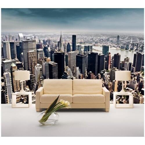 Custom photo 3d wallpaper High building city architectural landscape Home decor 3d wall murals wallpaper for living room