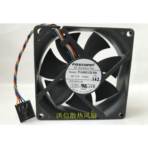 Original For Foxconn 8025 PVA080G12H-P00 12V 0.60A 4-Wire For Dell Server Fan