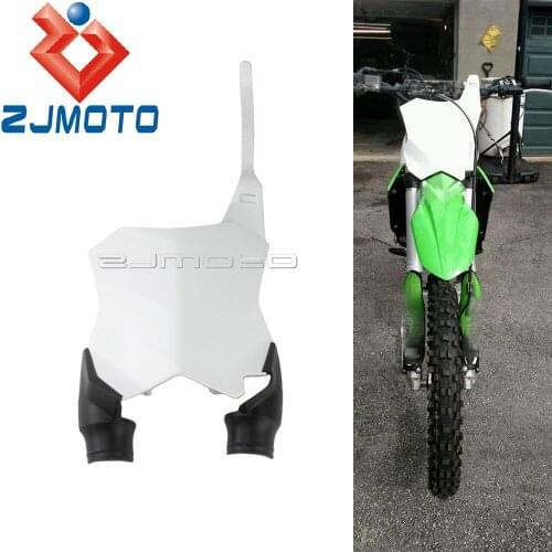 Motocross Plastic Number Plate Panel For Kawasaki KX250F 2017 2018 2019 KX450F 2016 2017 2018 2019 Off Road Front Number Plate