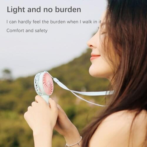 Neck Fan Cooling Fans usb 5V rechargeable ventilador handheld portable silent small Electric PC cooling fans home Fans