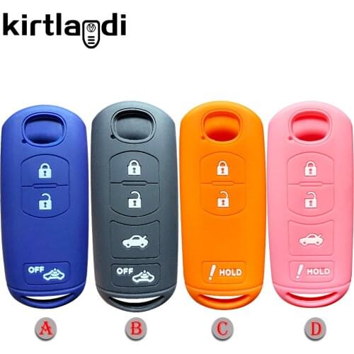 Silicone Key Case Cover Holder for Toyota Yaris for Mazda 3 CX-3 CX3 CX-5 CX5 2 3 CX-7 6 for Mazda 2 3 4 Button Shell Skin 2020