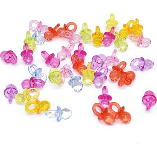 50pcs/pack Baby Mini Plastic Pacifiers Nipple Baby Shower Favor Filler High Quality Feeder Boys Girls Birthday Toy Gifts
