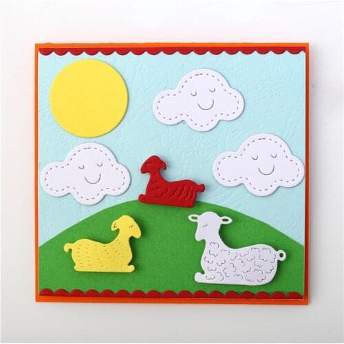 YaMinSanNiO Prayer Sheep Metal Cutting Dies Christams DIY Etched Dies Craft Paper Card Making Scrapbooking Embossing New