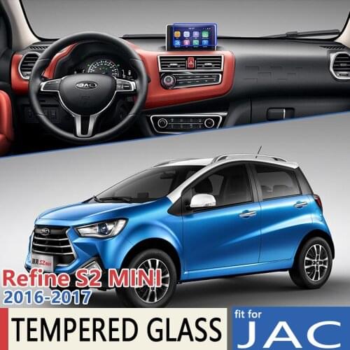 For JAC Refine S2 Mini JS2 Sei 2 T40 EVO3 EV 2016 2017 Car Navigation Auto GPS Film Screen Protector Tempered Glass Accessories