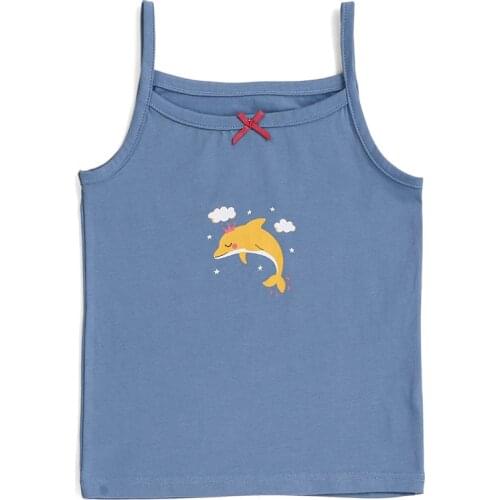 Girl Sling Vest Summer Thin Little Girl Bottom Underwear Baby Cotton Belly In The Big Child Small Sling Outside Wear